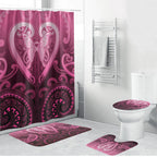 Aotearoa Breast Cancer Bathroom Set Maori Tribal Pattern