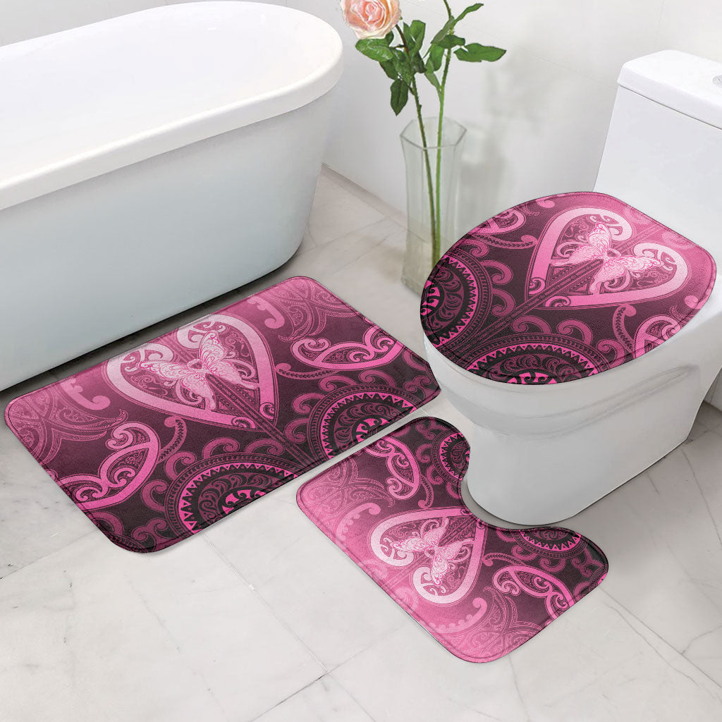 Aotearoa Breast Cancer Bathroom Set Maori Tribal Pattern