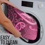Aotearoa Breast Cancer Bathroom Set Maori Tribal Pattern