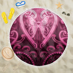 Aotearoa Breast Cancer Beach Blanket Maori Tribal Pattern