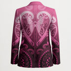 Aotearoa Breast Cancer Blazer Maori Tribal Pattern