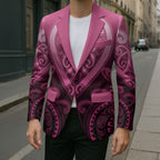 Aotearoa Breast Cancer Blazer Maori Tribal Pattern