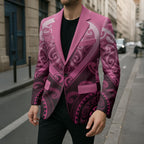 Aotearoa Breast Cancer Blazer Maori Tribal Pattern