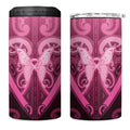 Aotearoa Breast Cancer 4 in 1 Can Cooler Tumbler Maori Tribal Pattern