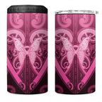 Aotearoa Breast Cancer 4 in 1 Can Cooler Tumbler Maori Tribal Pattern