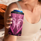 Aotearoa Breast Cancer 4 in 1 Can Cooler Tumbler Maori Tribal Pattern