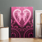 Aotearoa Breast Cancer Canvas Wall Art Maori Tribal Pattern