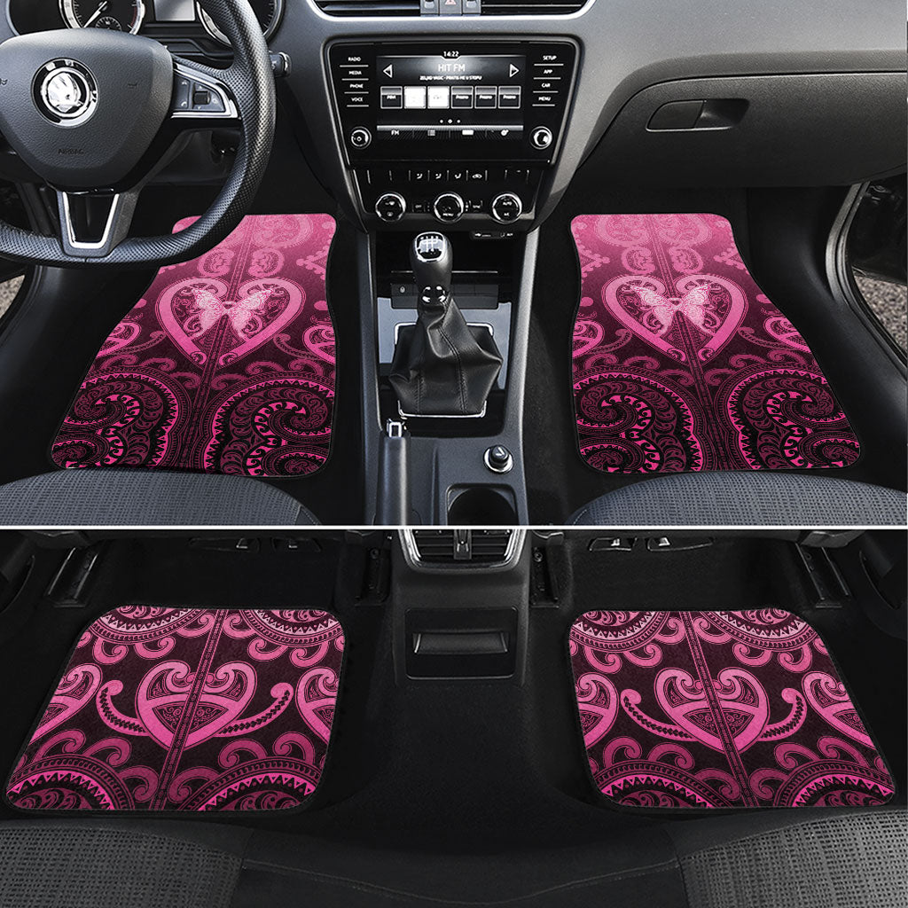 Aotearoa Breast Cancer Car Mats Maori Tribal Pattern