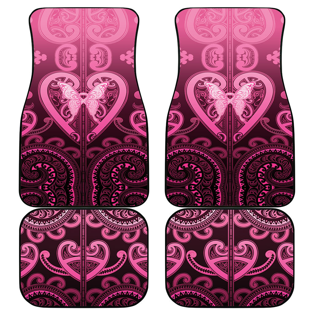 Aotearoa Breast Cancer Car Mats Maori Tribal Pattern