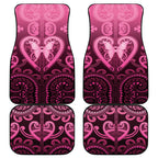 Aotearoa Breast Cancer Car Mats Maori Tribal Pattern