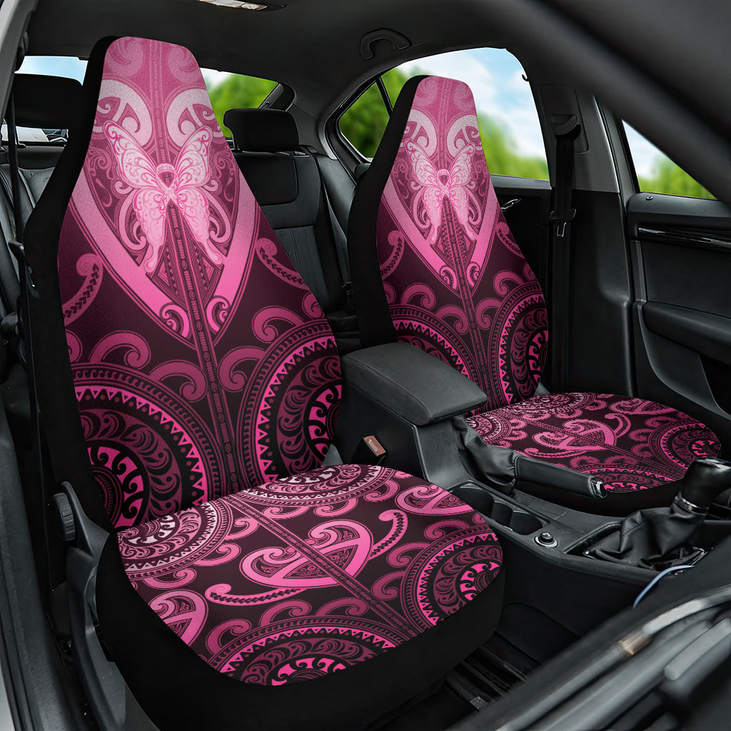 Aotearoa Breast Cancer Car Seat Cover Maori Tribal Pattern