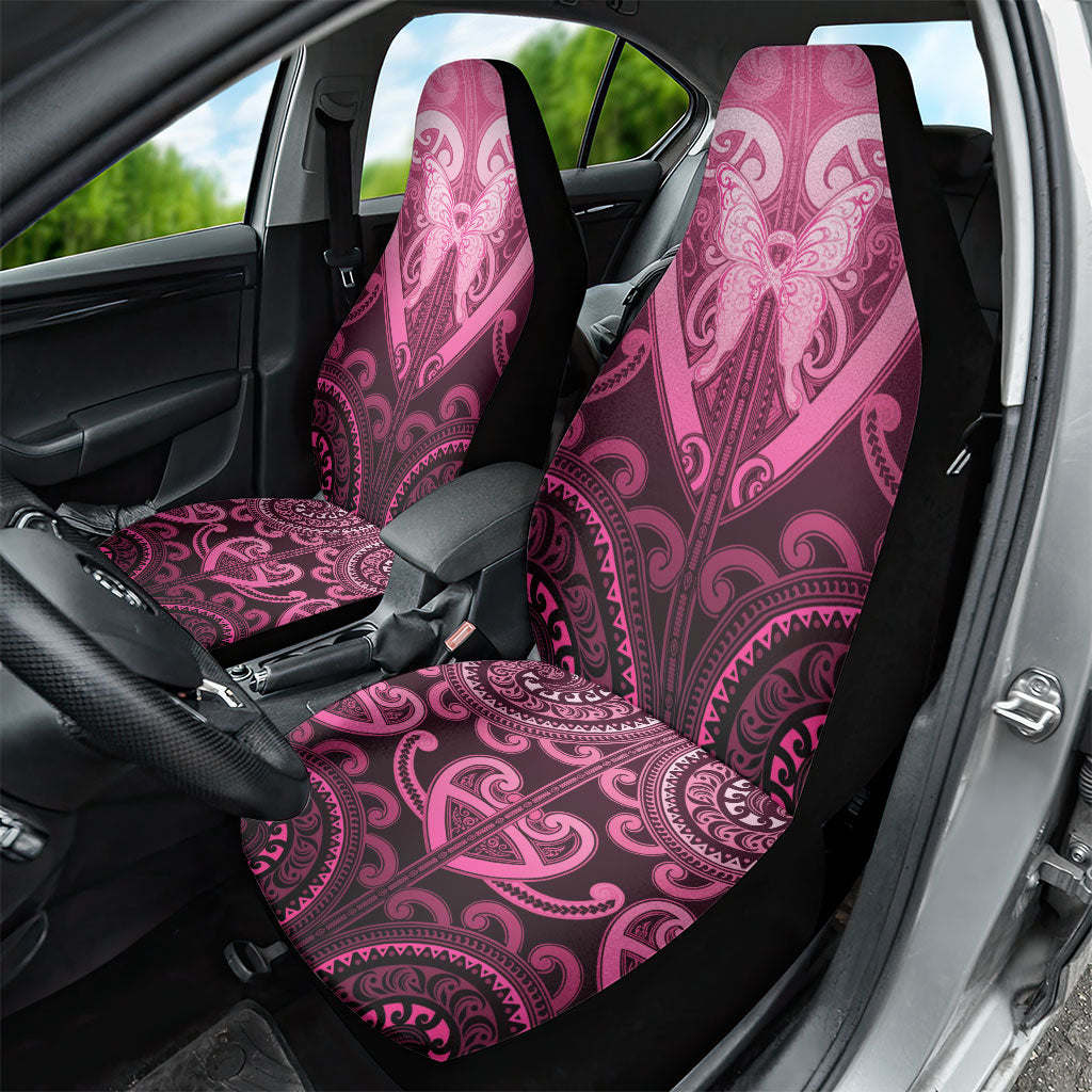 Aotearoa Breast Cancer Car Seat Cover Maori Tribal Pattern
