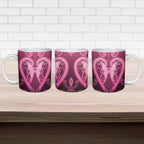 Aotearoa Breast Cancer Ceramic Mug Maori Tribal Pattern