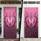 Aotearoa Breast Cancer Door Cover Maori Tribal Pattern
