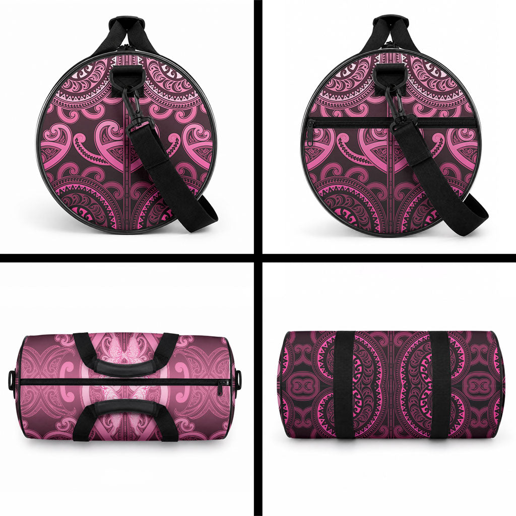Aotearoa Breast Cancer Duffle Bag Maori Tribal Pattern