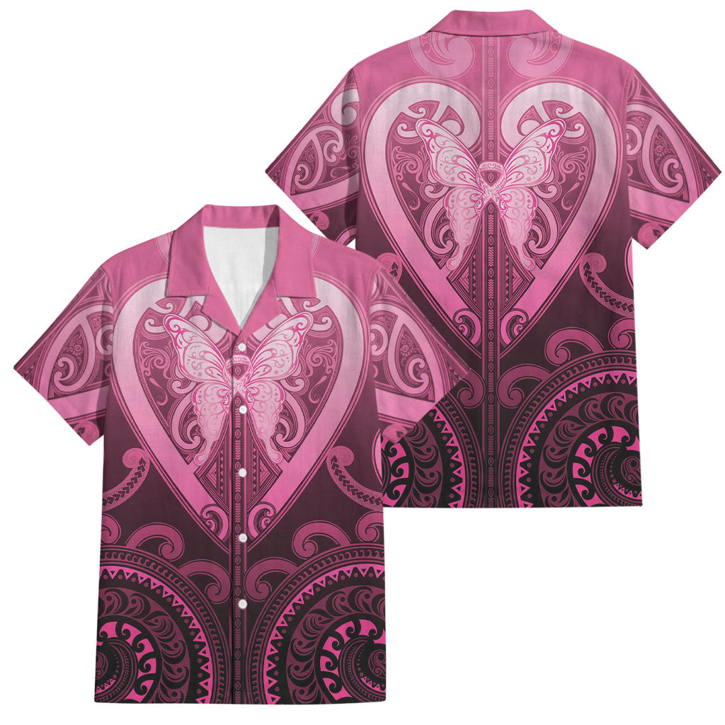 Aotearoa Breast Cancer Family Matching Summer Maxi Dress and Hawaiian Shirt Maori Tribal Pattern
