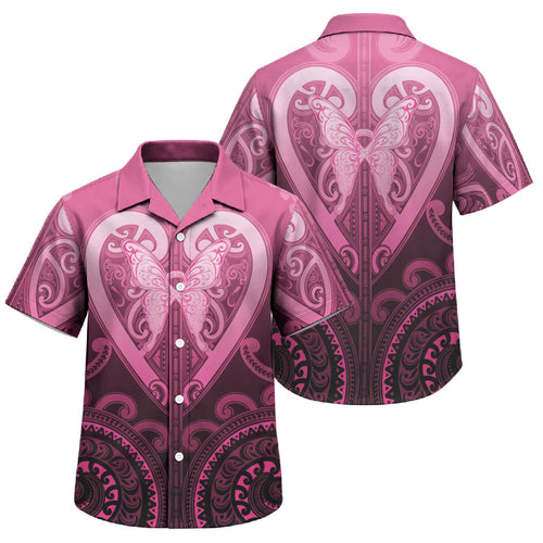 Aotearoa Breast Cancer Family Matching Summer Maxi Dress and Hawaiian Shirt Maori Tribal Pattern
