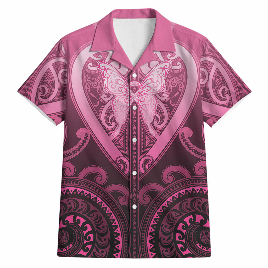 Aotearoa Breast Cancer Hawaiian Shirt Maori Tribal Pattern