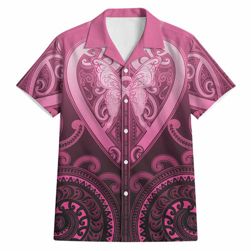 Aotearoa Breast Cancer Hawaiian Shirt Maori Tribal Pattern