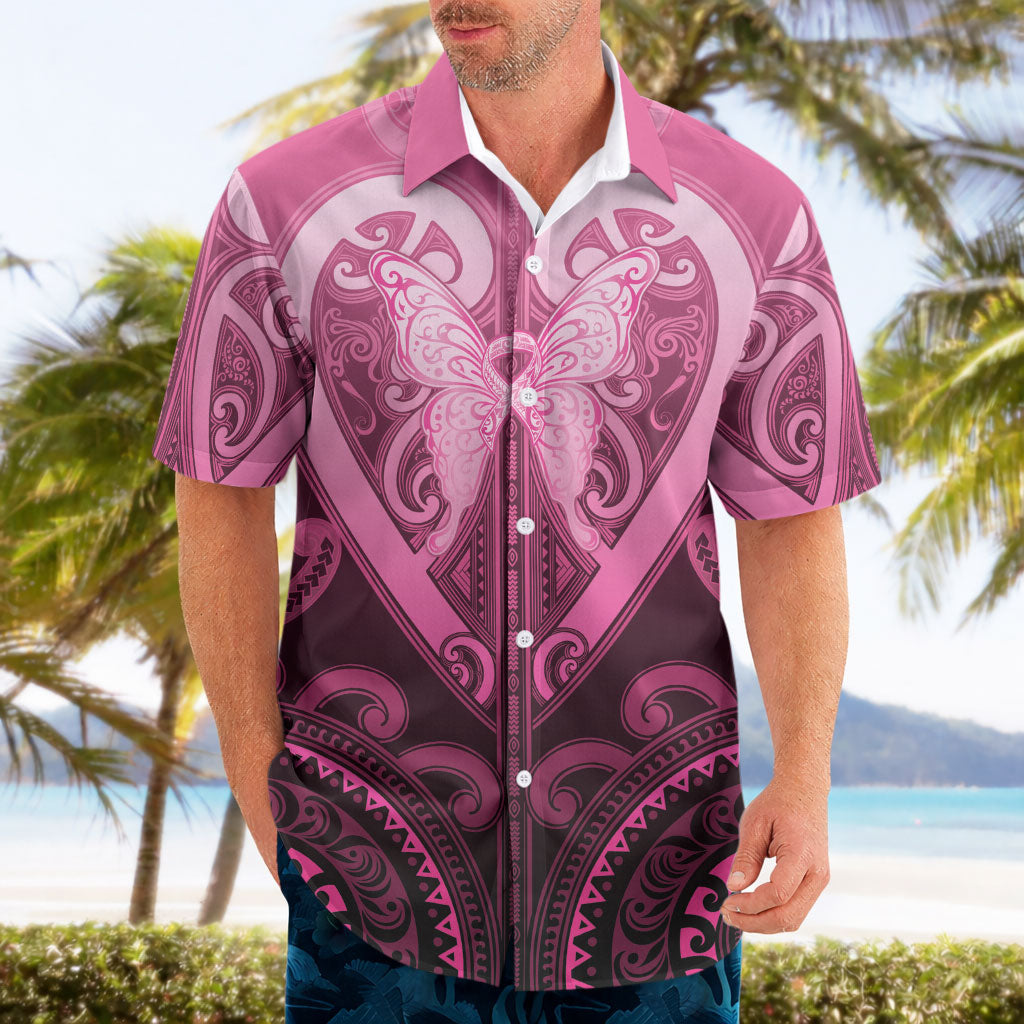 Aotearoa Breast Cancer Hawaiian Shirt Maori Tribal Pattern