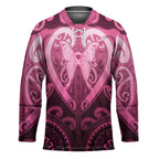 Aotearoa Breast Cancer Hockey Jersey Maori Tribal Pattern