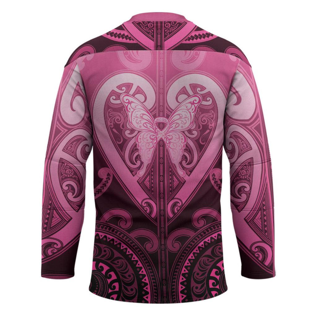 Aotearoa Breast Cancer Hockey Jersey Maori Tribal Pattern
