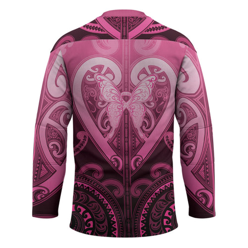 Aotearoa Breast Cancer Hockey Jersey Maori Tribal Pattern