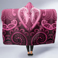 Aotearoa Breast Cancer Hooded Blanket Maori Tribal Pattern