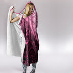 Aotearoa Breast Cancer Hooded Blanket Maori Tribal Pattern