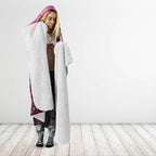 Aotearoa Breast Cancer Hooded Blanket Maori Tribal Pattern