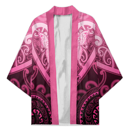 Aotearoa Breast Cancer Kimono Maori Tribal Pattern