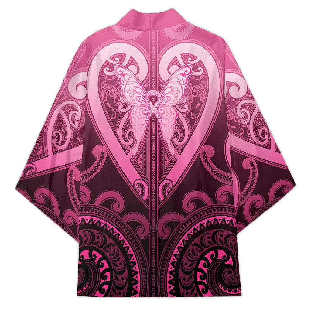 Aotearoa Breast Cancer Kimono Maori Tribal Pattern