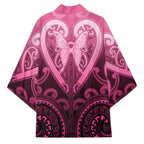 Aotearoa Breast Cancer Kimono Maori Tribal Pattern