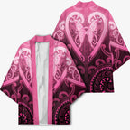 Aotearoa Breast Cancer Kimono Maori Tribal Pattern