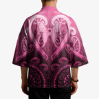 Aotearoa Breast Cancer Kimono Maori Tribal Pattern