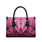 Aotearoa Breast Cancer Leather Bag Maori Tribal Pattern