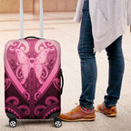 Aotearoa Breast Cancer Luggage Cover Maori Tribal Pattern