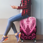 Aotearoa Breast Cancer Luggage Cover Maori Tribal Pattern