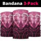Aotearoa Breast Cancer Neck Gaiter Maori Tribal Pattern