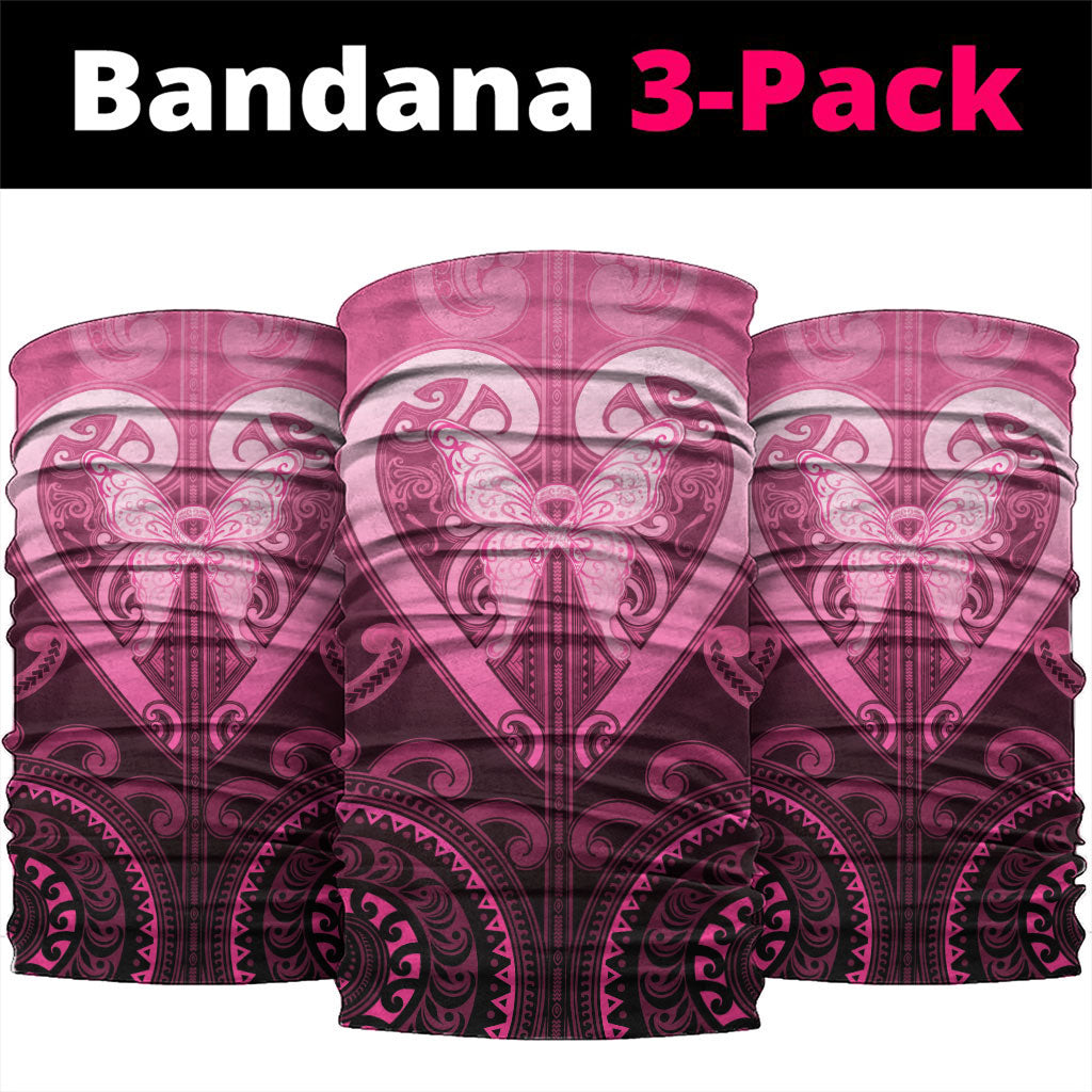 Aotearoa Breast Cancer Neck Gaiter Maori Tribal Pattern