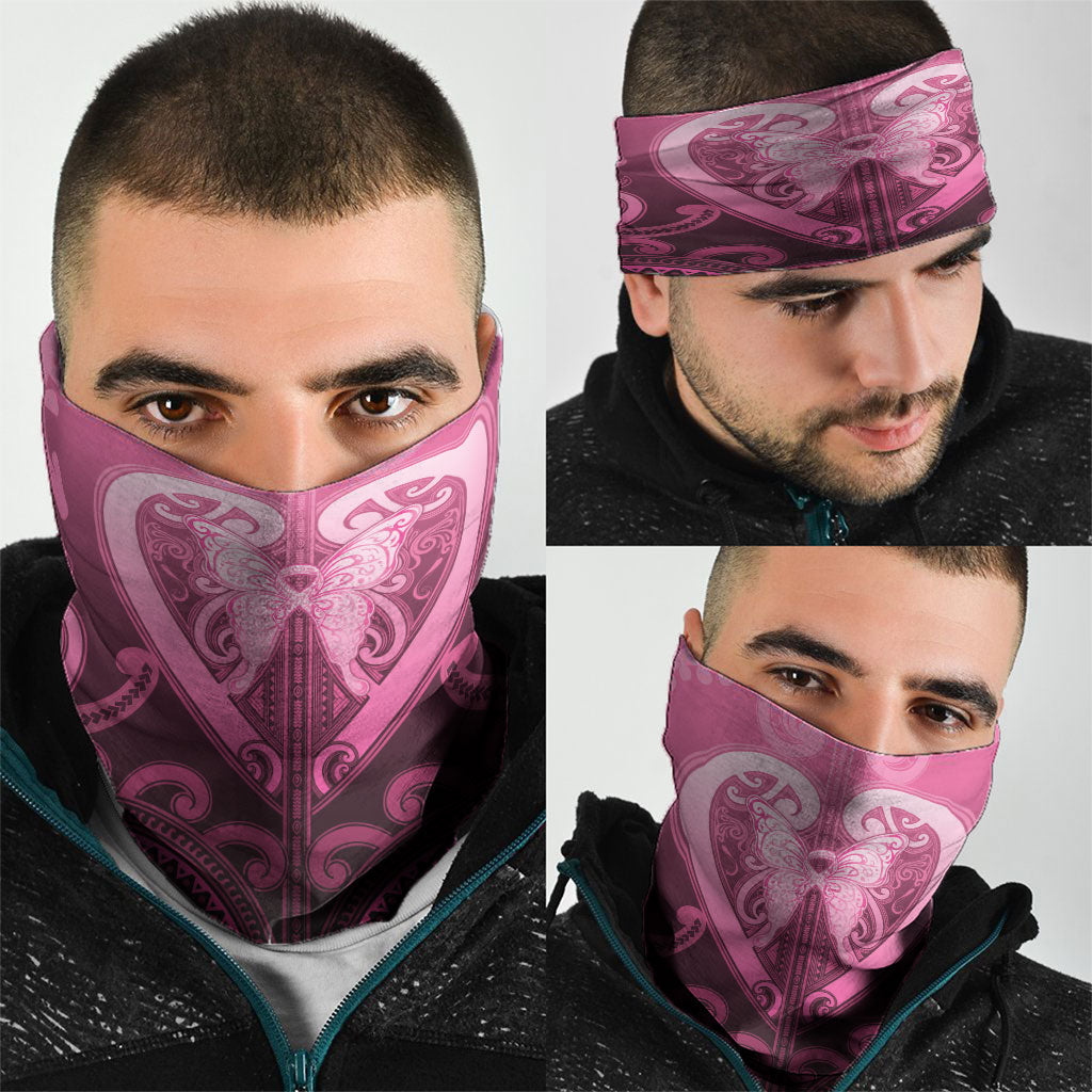 Aotearoa Breast Cancer Neck Gaiter Maori Tribal Pattern