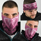 Aotearoa Breast Cancer Neck Gaiter Maori Tribal Pattern