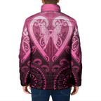 Aotearoa Breast Cancer Padded Jacket Maori Tribal Pattern