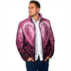 Aotearoa Breast Cancer Padded Jacket Maori Tribal Pattern