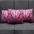 Aotearoa Breast Cancer Pillow Cover Maori Tribal Pattern