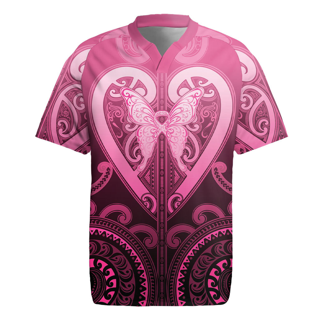 Aotearoa Breast Cancer Rugby Jersey Maori Tribal Pattern