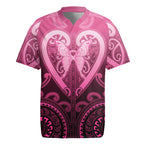 Aotearoa Breast Cancer Rugby Jersey Maori Tribal Pattern