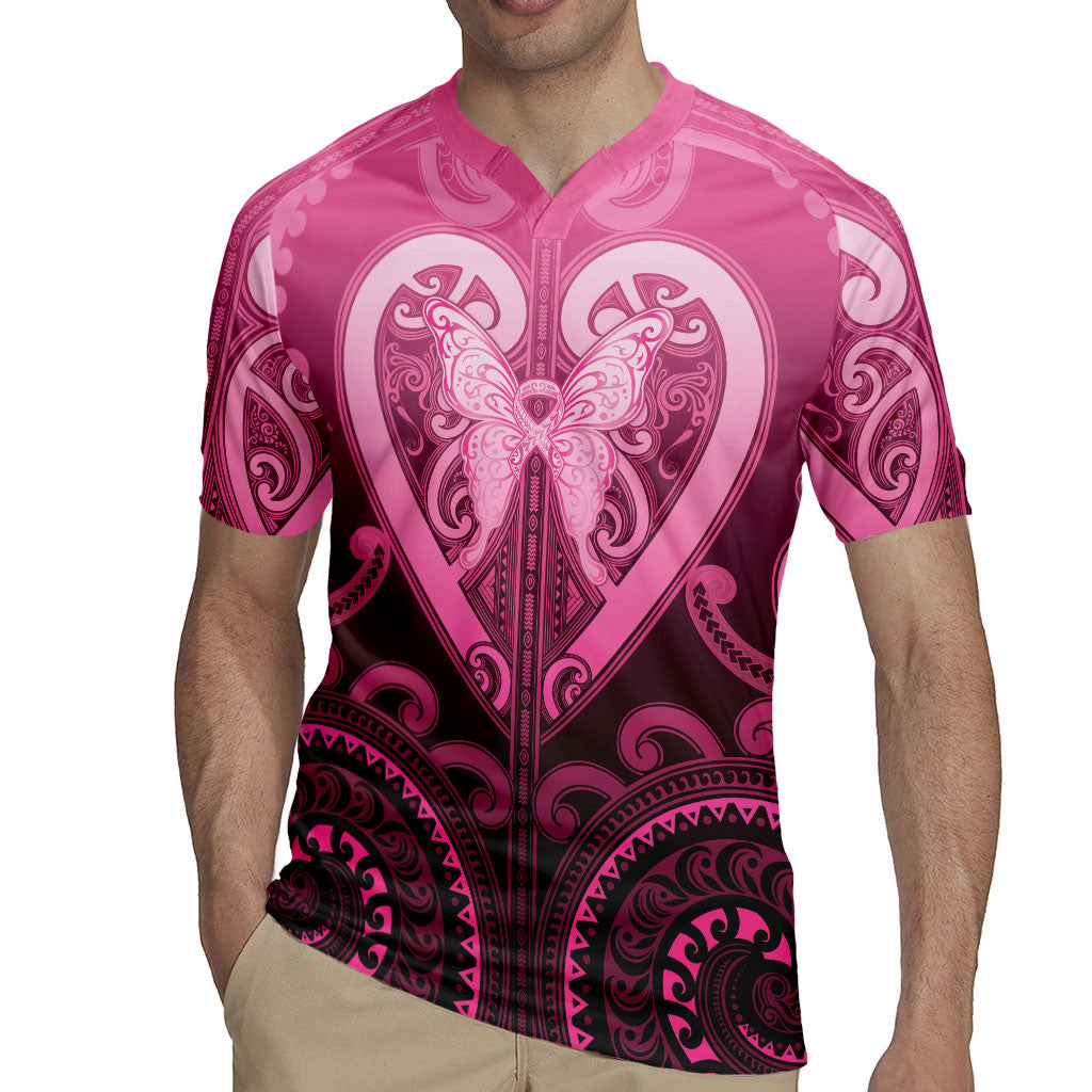 Aotearoa Breast Cancer Rugby Jersey Maori Tribal Pattern