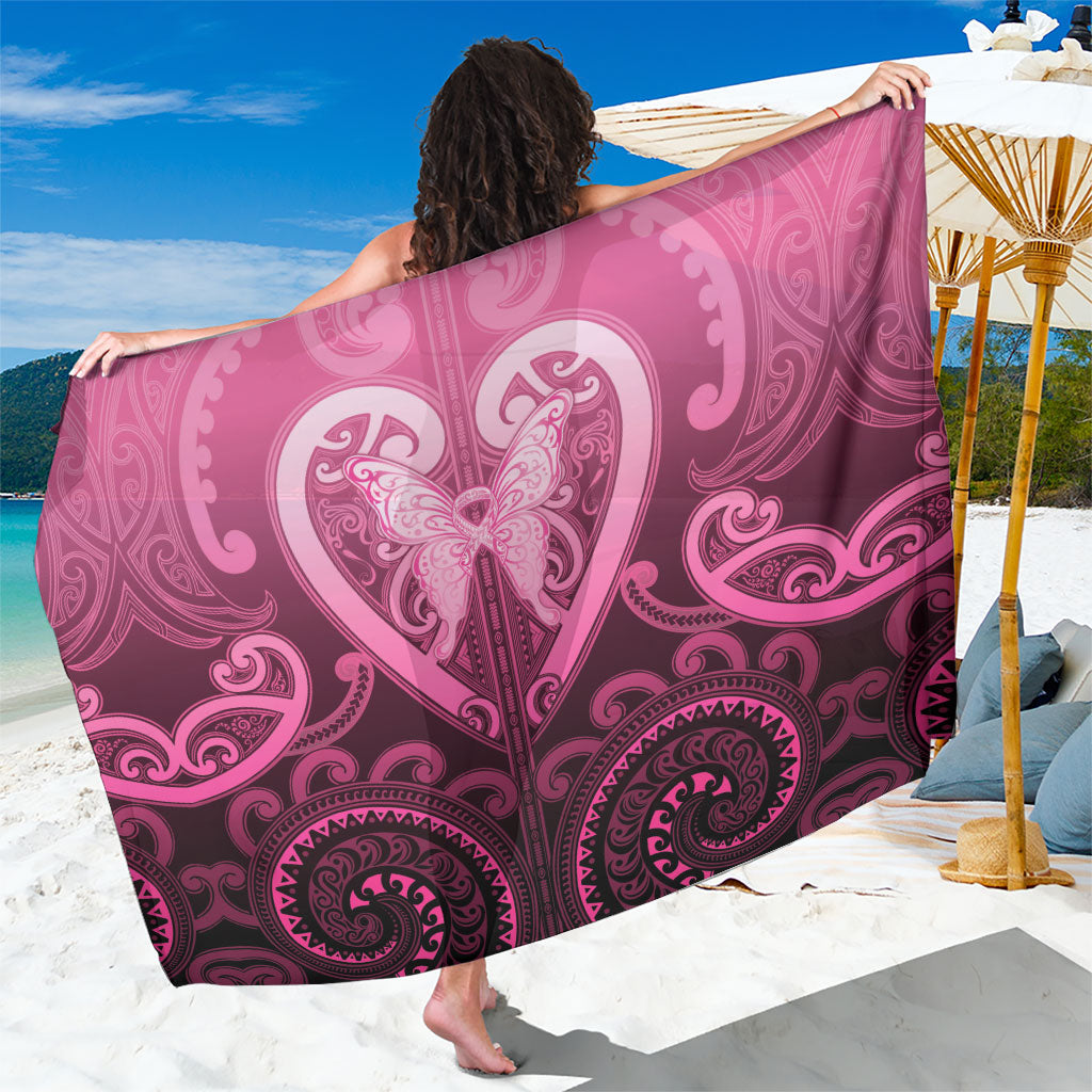 Aotearoa Breast Cancer Sarong Maori Tribal Pattern