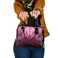 Aotearoa Breast Cancer Shoulder Handbag Maori Tribal Pattern